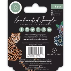 Charms Metálicos Tiger Enchanted Jungle Craft Consortium