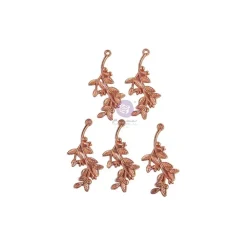 Charms Metálicos Watercolor Floral Prima