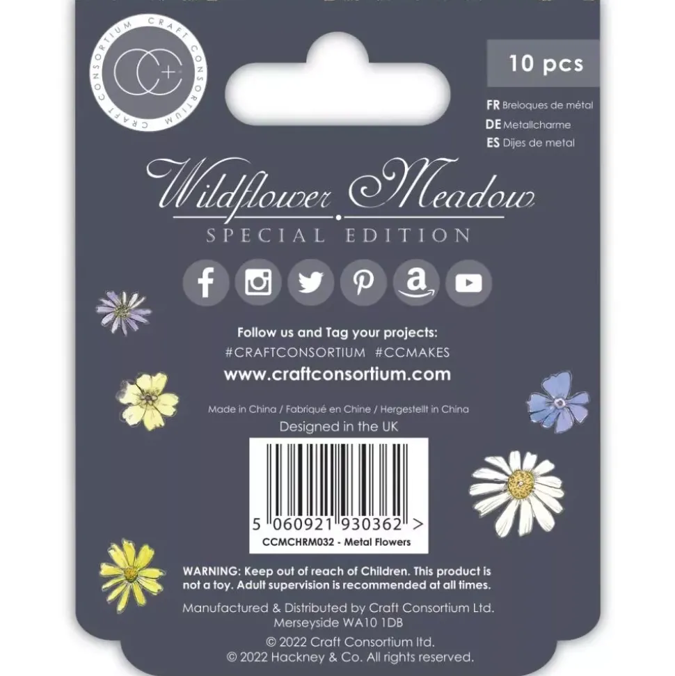 Charms Metálicos Wildflower Meadow Special Edition Craft Consortium