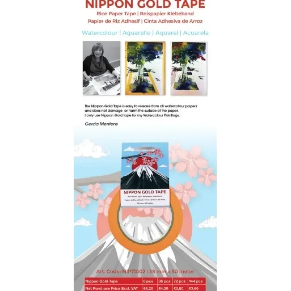 Cinta adhesiva de arroz Nippon Gold 25mm