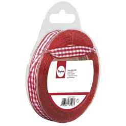 Cinta de Cuadros vichy Rojos Rayher 5mm