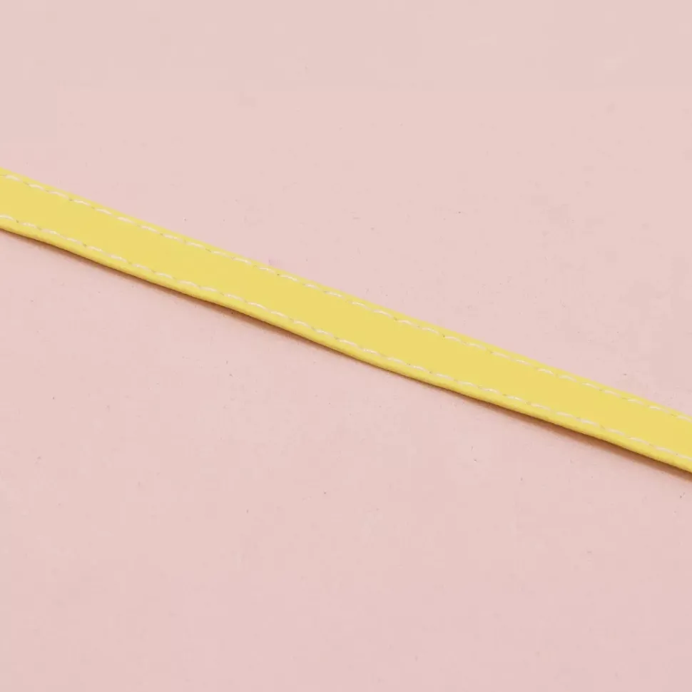 Cinta de Ecopiel Amarillo Pastel Craftelier 1cm