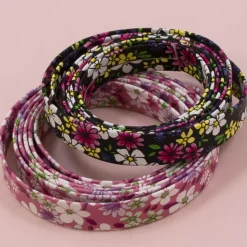 Cinta de Ecopiel Flores Rosa Craftelier 1cm