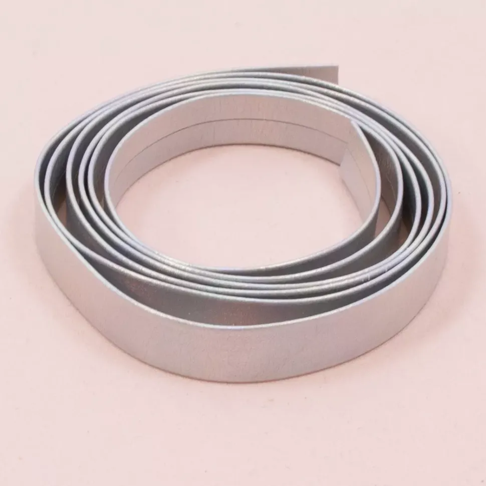 Cinta de Ecopiel Metalizada Plata Iridiscente Craftelier 1cm