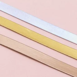 Cinta de Ecopiel Metalizada Plata Iridiscente Craftelier 1cm