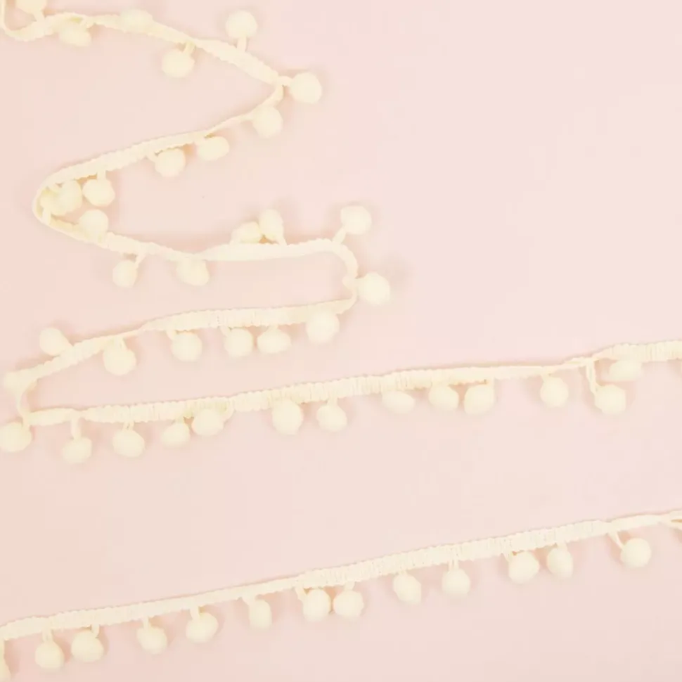 Cinta de Pompón Amarillo Pastel Craftelier 12mm