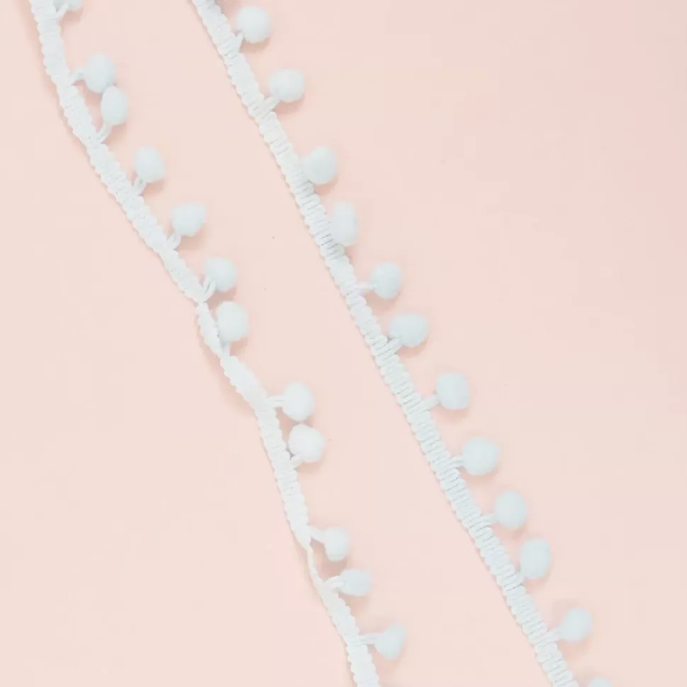 Cinta de Pompón Azul Bebé Craftelier 12mm