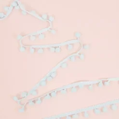 Cinta de Pompón Azul Bebé Craftelier 12mm