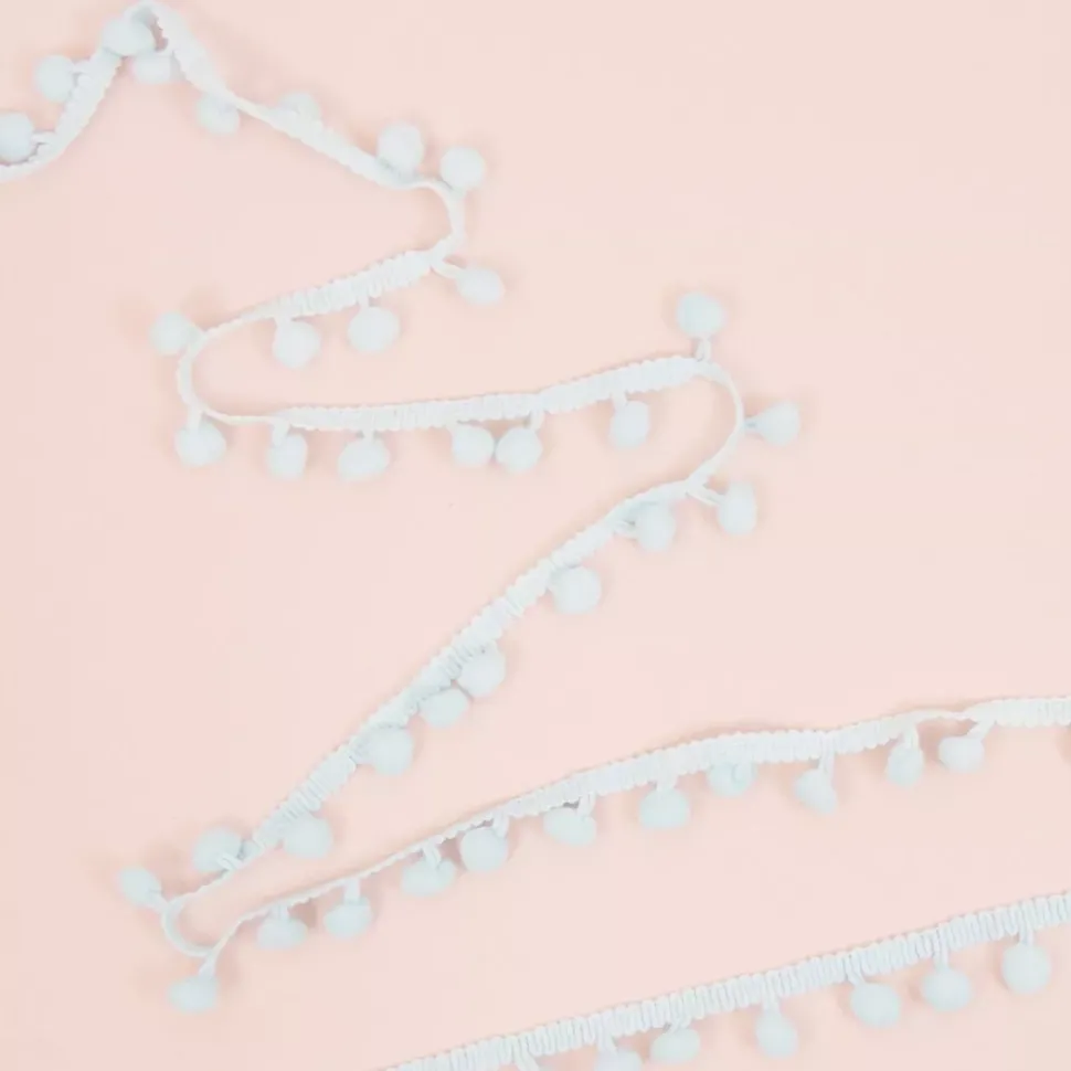 Cinta de Pompón Azul Bebé Craftelier 12mm