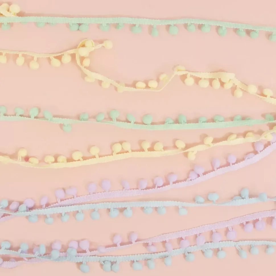 Cinta de Pompón Azul Bebé Craftelier 12mm