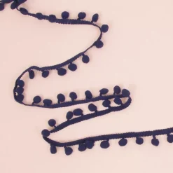 Cinta de Pompón Azul Marino Craftelier 12mm