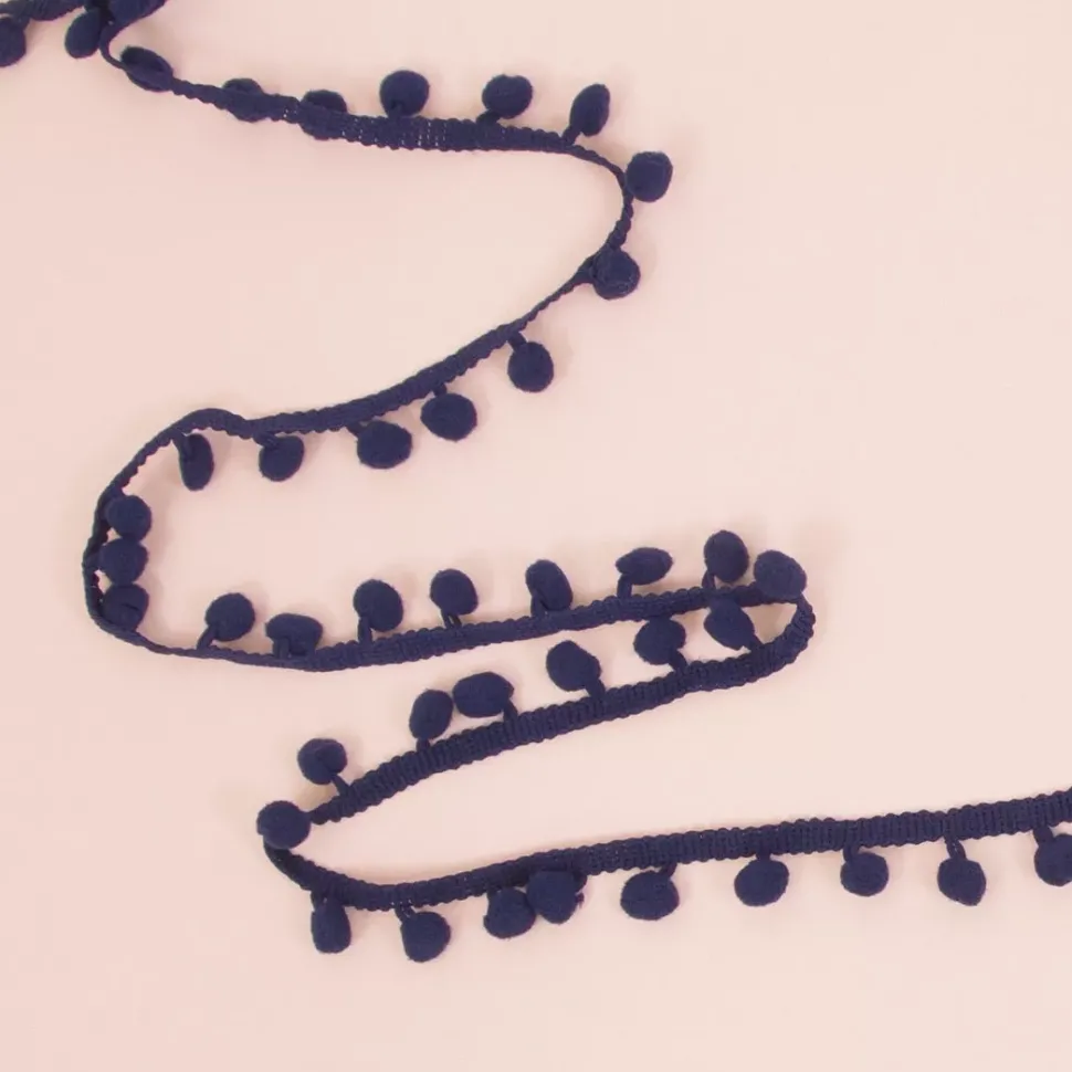 Cinta de Pompón Azul Marino Craftelier 12mm