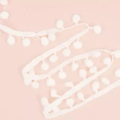 Cinta de Pompón Blanca Craftelier 12mm