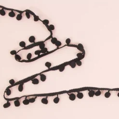 Cinta de Pompón Negra Craftelier 12mm