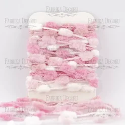 Cinta de pompones rosas Fabrika Decoru
