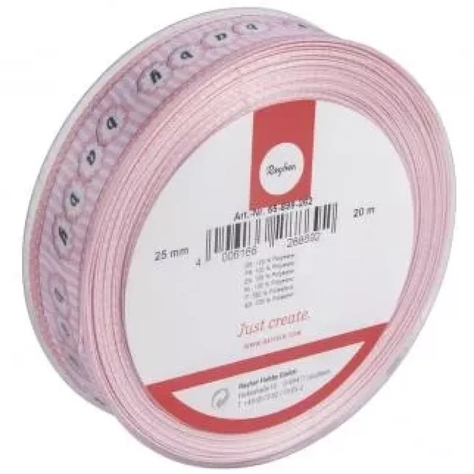 Cinta Estampada Baby Rosa Rayher 25mm