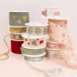 Cinta Estampada Estrellas Doradas Rayher 40mm