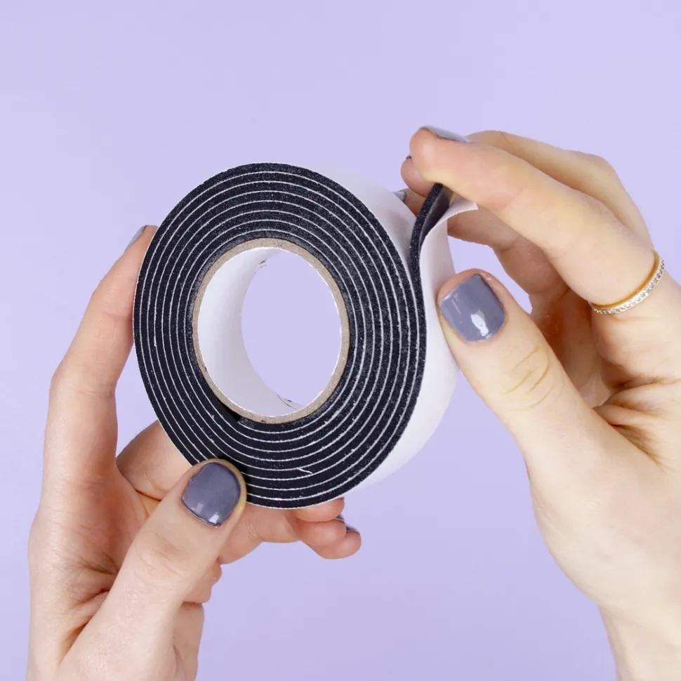 Cinta foam negro adhesivo doble cara Craftelier