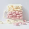 Cintas de pompones crema y rosa Fabrika Decoru