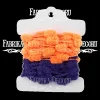 Cintas de pompones naranja y morado Fabrika Decoru