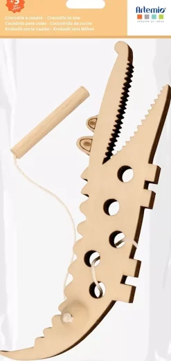 Cocodrilo de Madera para Coser Safari Artemio