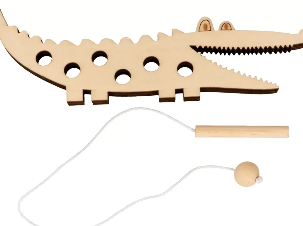 Cocodrilo de Madera para Coser Safari Artemio