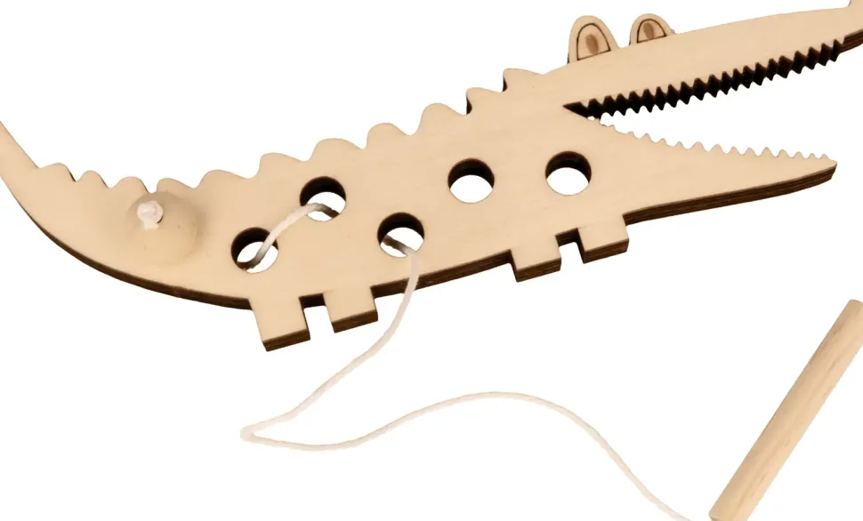 Cocodrilo de Madera para Coser Safari Artemio