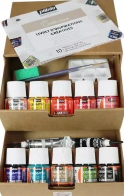 Cofre 10 pinturas Ceramic Pebeo 45ml