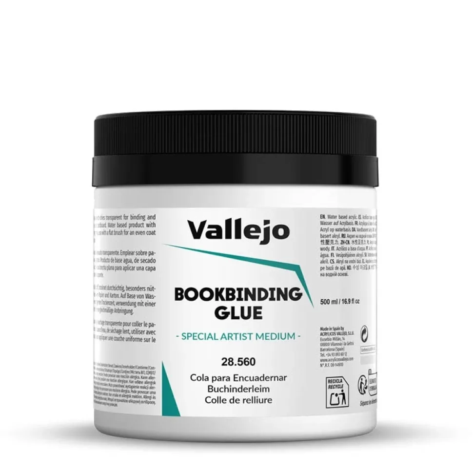 Cola blanca para encuadernar ph neutro 560 Artist Vallejo 500ml