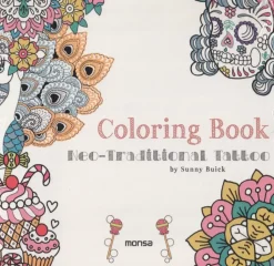 Coloring book Neo-Traditional tattoo