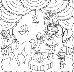 Coloring book Neo-Traditional tattoo