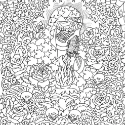 Coloring book Neo-Traditional tattoo