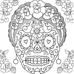 Coloring book Neo-Traditional tattoo