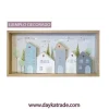 Conjunto de Casitas y Lienzo Enmarcado Dayka