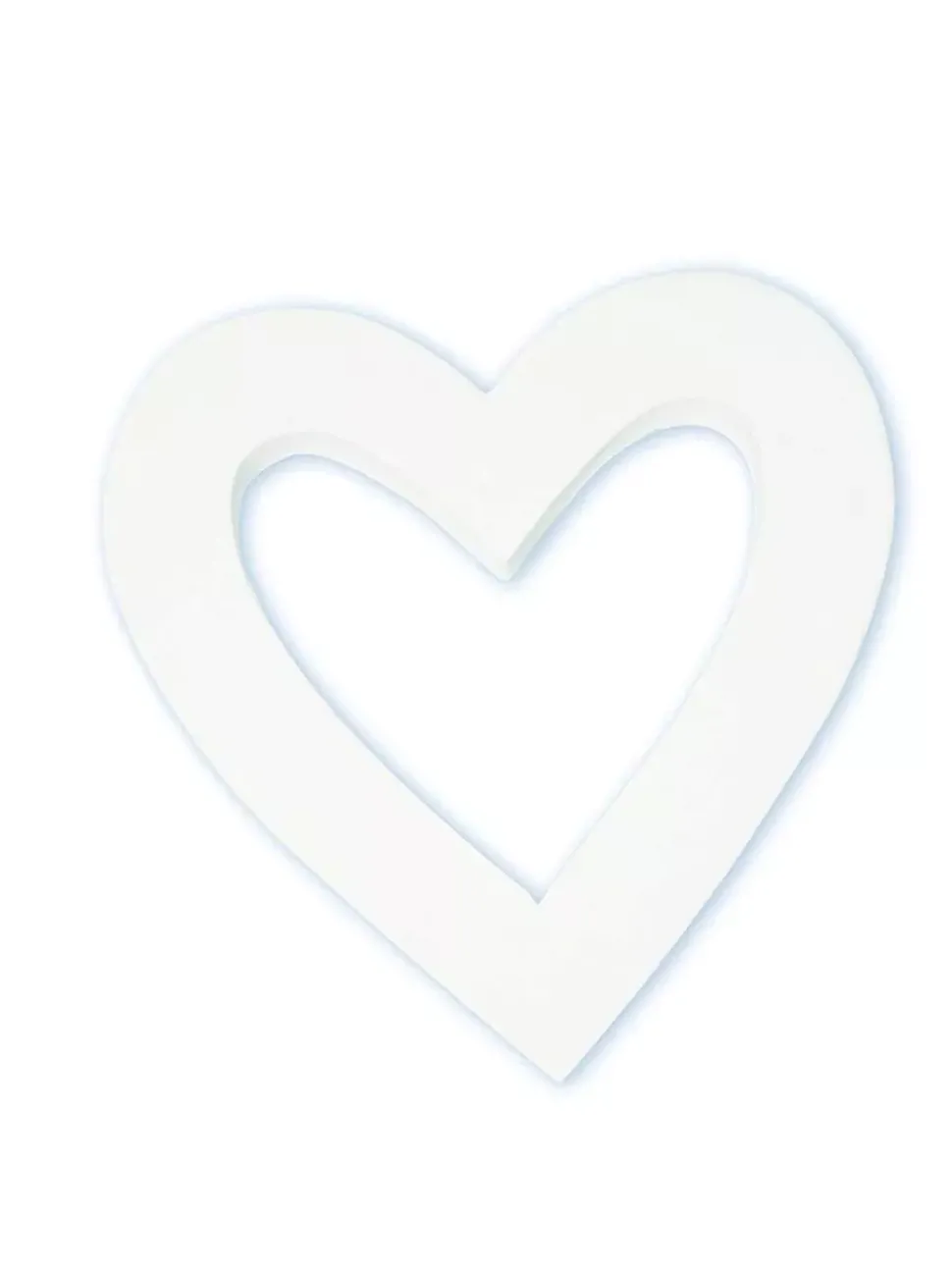 Contorno corazón de cartón endurecido blanco