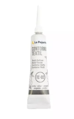 Contorno Textil Plata La Pajarita 20ml