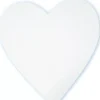 Corazón de cartón endurecido blanco