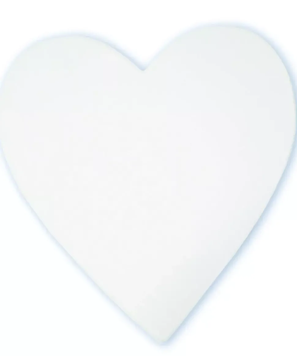 Corazón de cartón endurecido blanco