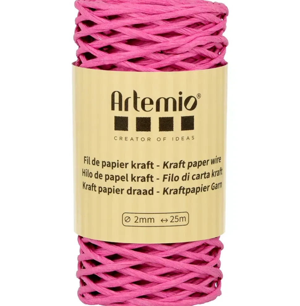 Cordón de Papel Fucsia Artemio 2mm