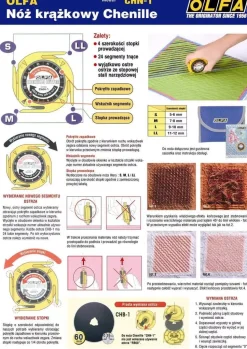 Cortadora giratoria (Cuchilla de 60 mm, 4 guías Diferentes) OLFA CHN-1