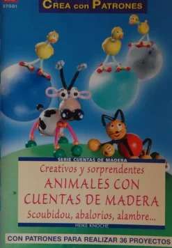 Creativos y sorprendentes animales con cuentas de madera Scoubidou, abalorios, alambre