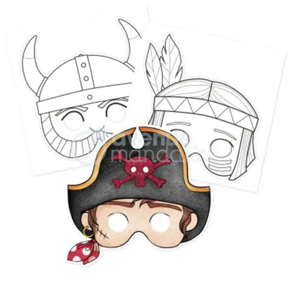 Cuaderno de colorear Graffy Pop Máscaras Chico Avenue Mandarine