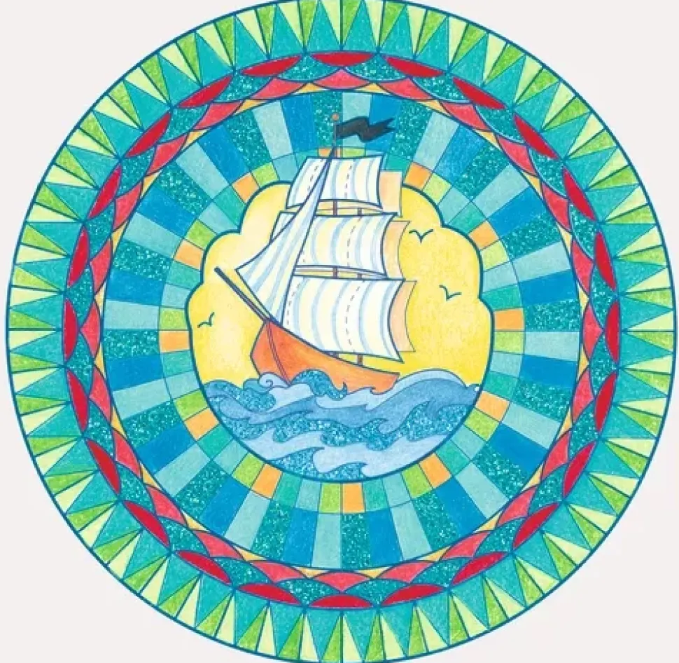 Cuaderno de Colorear Graffy Pop Mandala Marino Avenue Mandarine