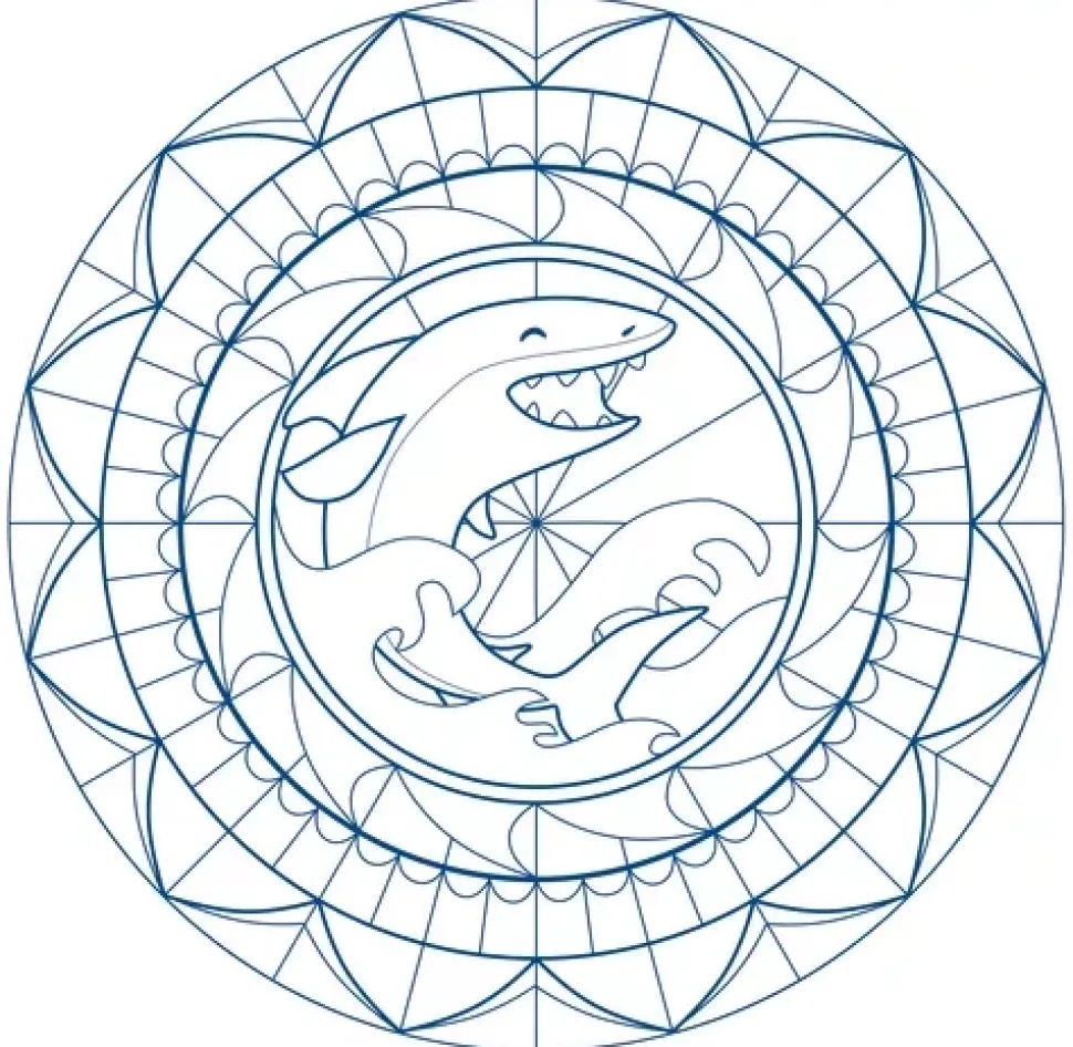 Cuaderno de Colorear Graffy Pop Mandala Marino Avenue Mandarine