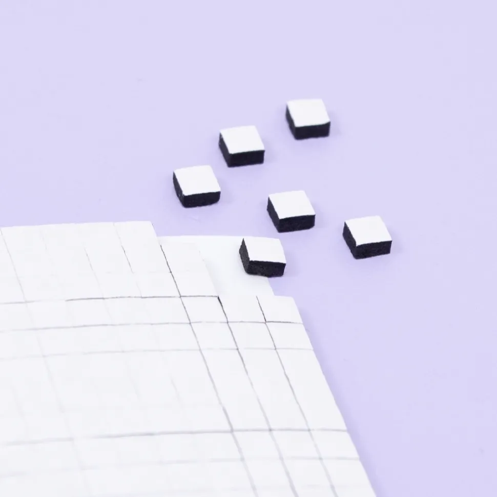 Cuadrados adhesivos de foam negro Craftelier 1600 unidades