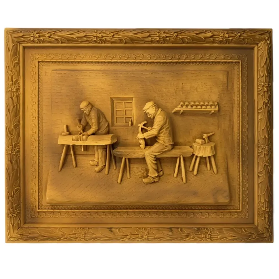 Cuadro contador de resina y madera