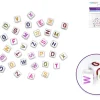Cuentas Blancas con Abecedario de Colores MultiCraft 8mm
