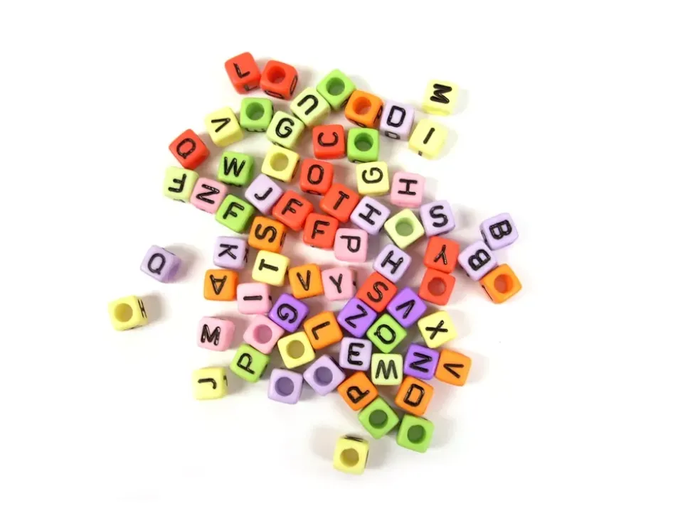 Cuentas de Colores Abecedario MultiCraft 6mm