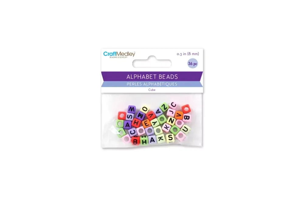Cuentas de Colores Abecedario MultiCraft 8mm