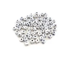 Cuentas de Madera Blanco Abecedario MultiCraft 8mm